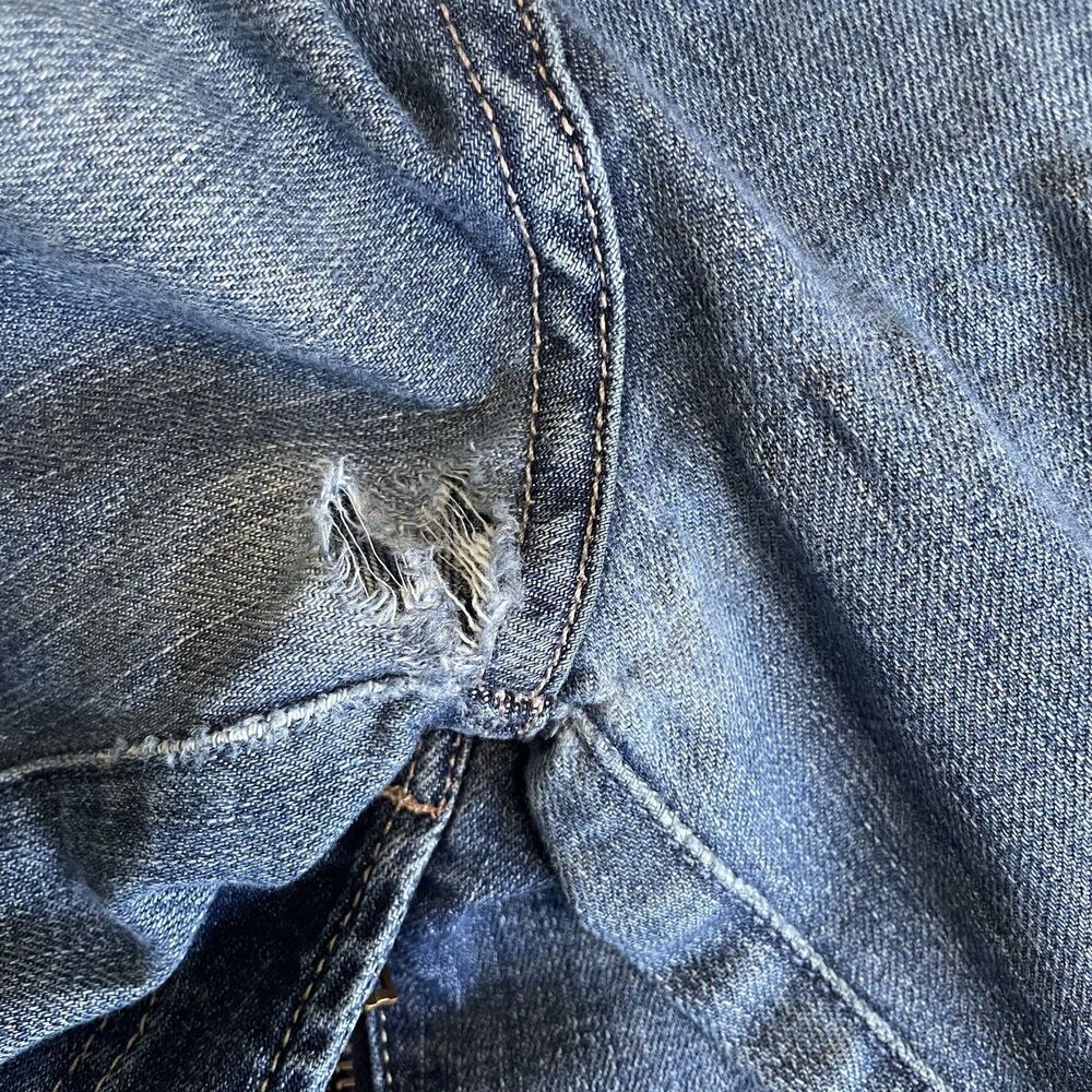 Mother Insider Crop Step Fray Girl Crush Denim Blue Jeans Women’s 25 *FLAWED - Picture 15 of 15